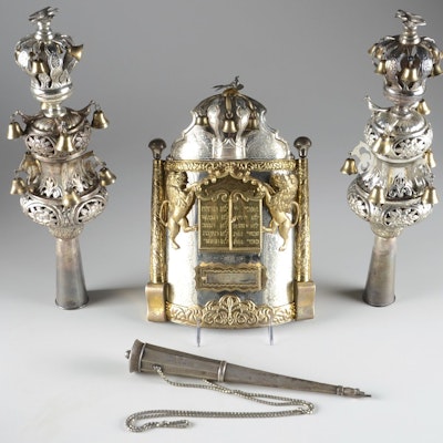Exquisite Russian Silver Torah Set Exquisite Russian Silver Torah Set