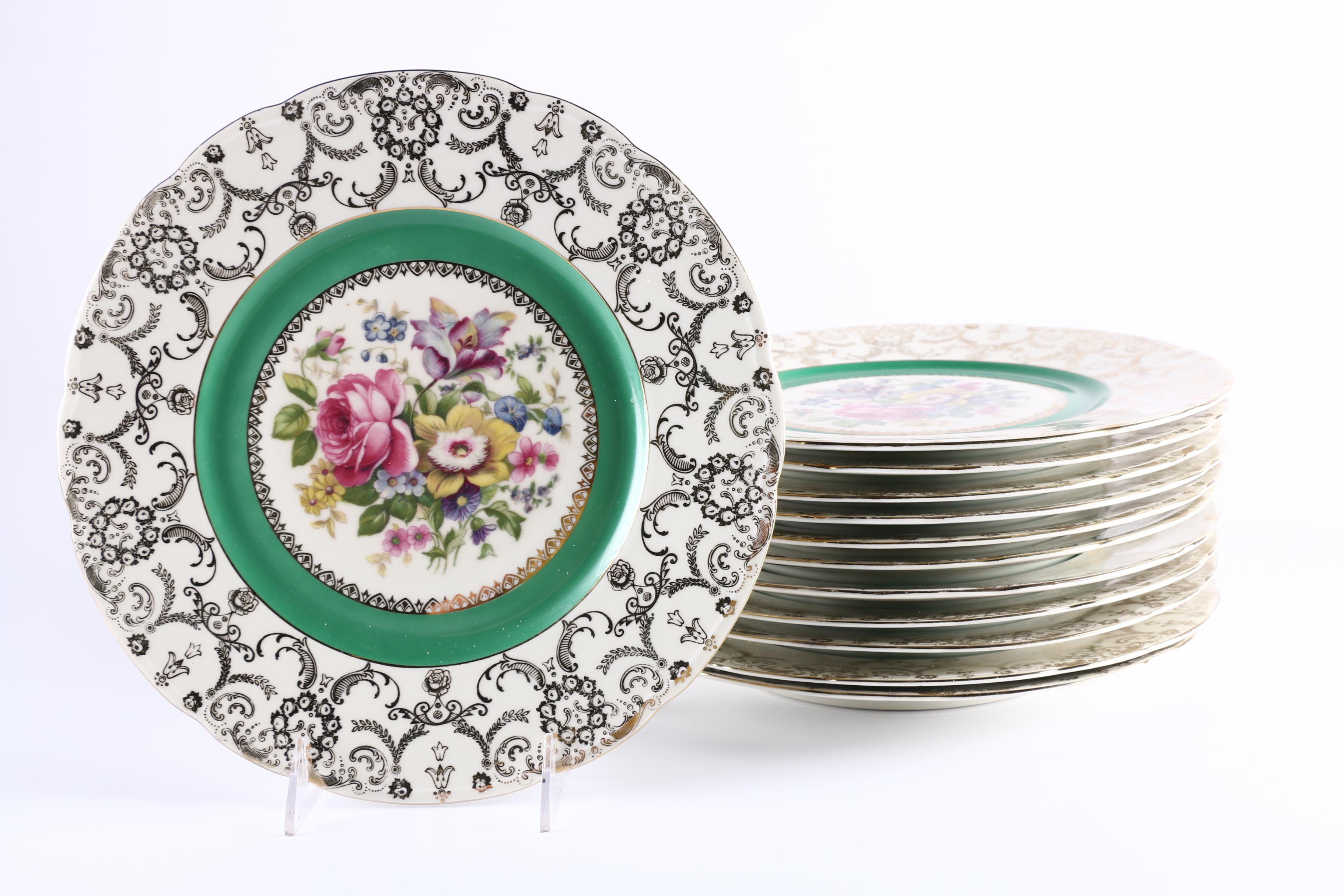 Floral Plates From Czechoslovakia EBTH