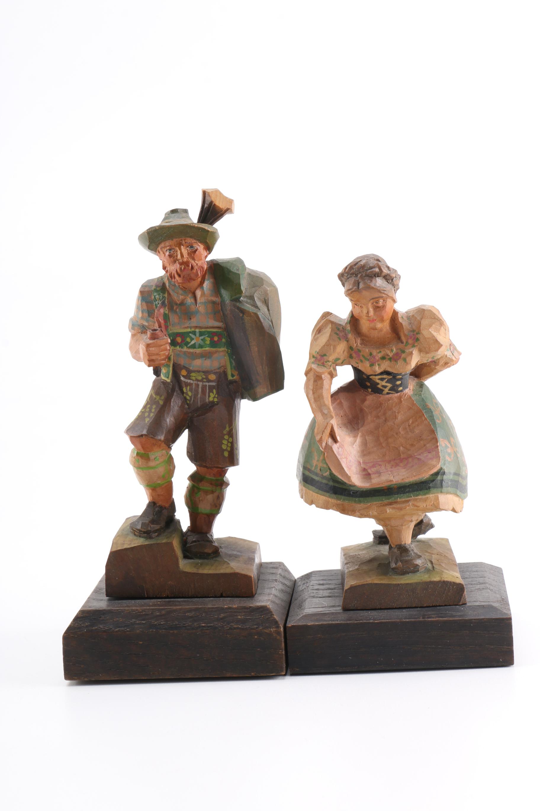Carved German Style Wooden Figurines EBTH