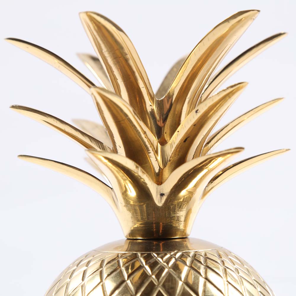 Pair of Brass Pineapple Candle Holders EBTH