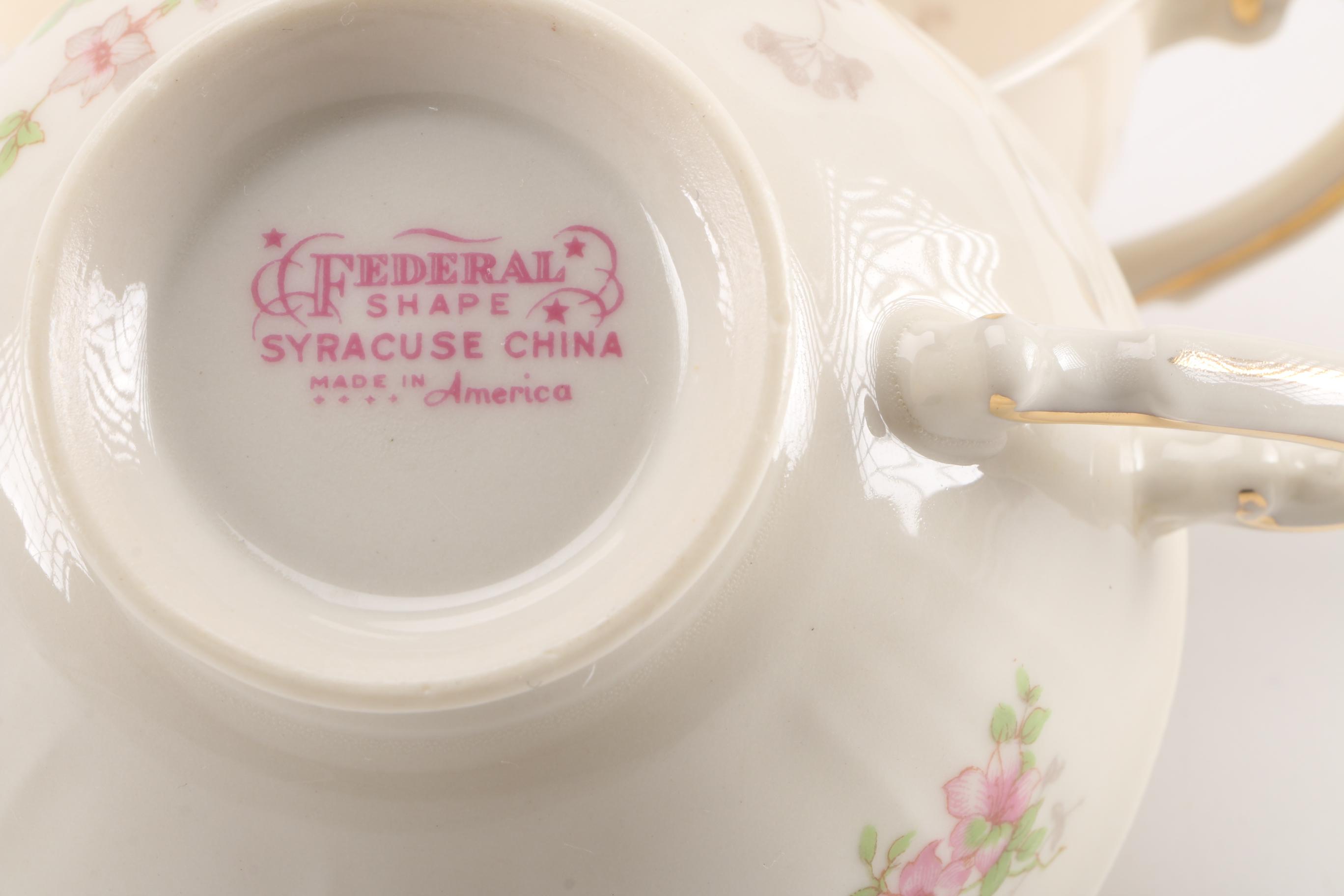 Set of "Federal Shape" Stansbury China Dishes EBTH