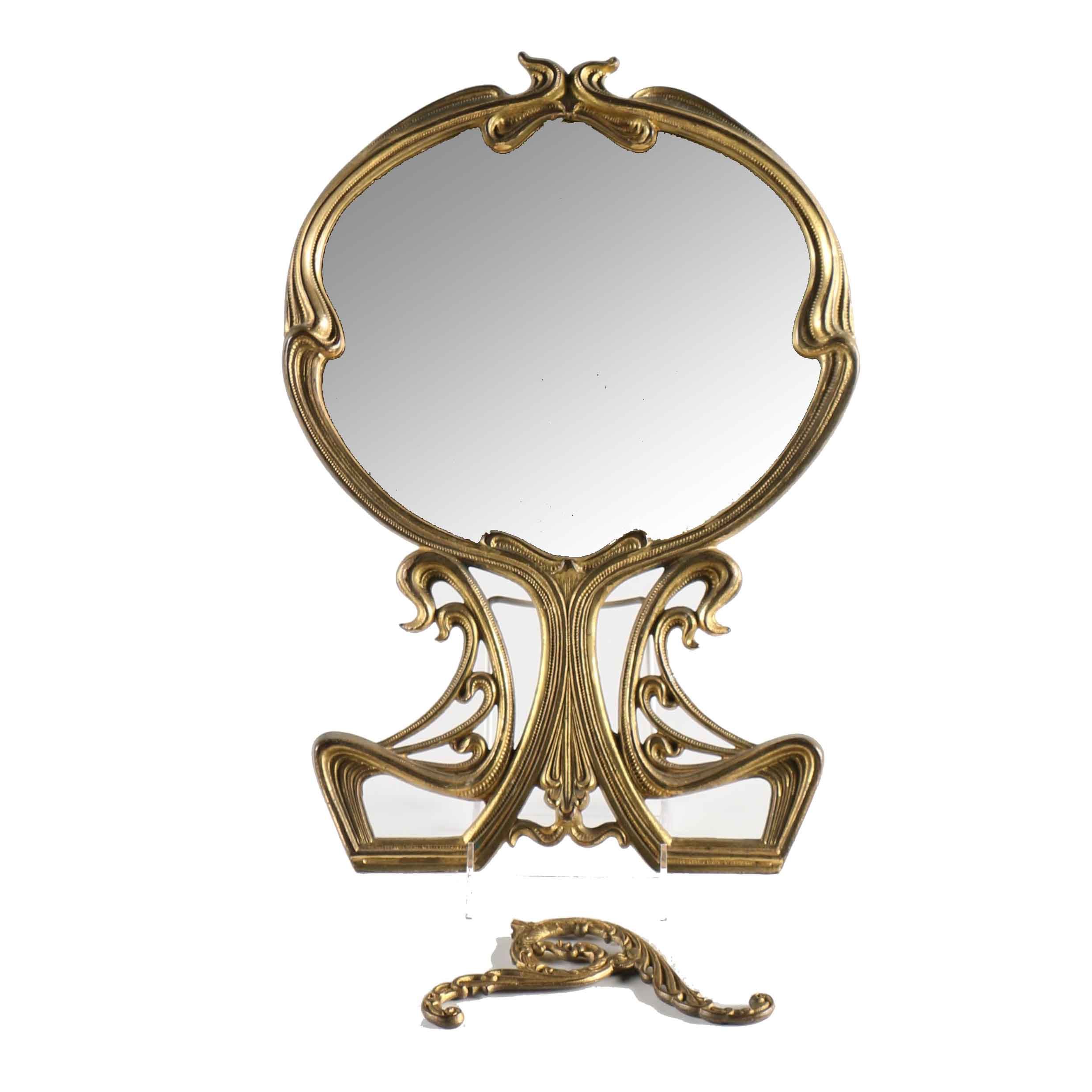 Brass Table Vanity Mirror EBTH