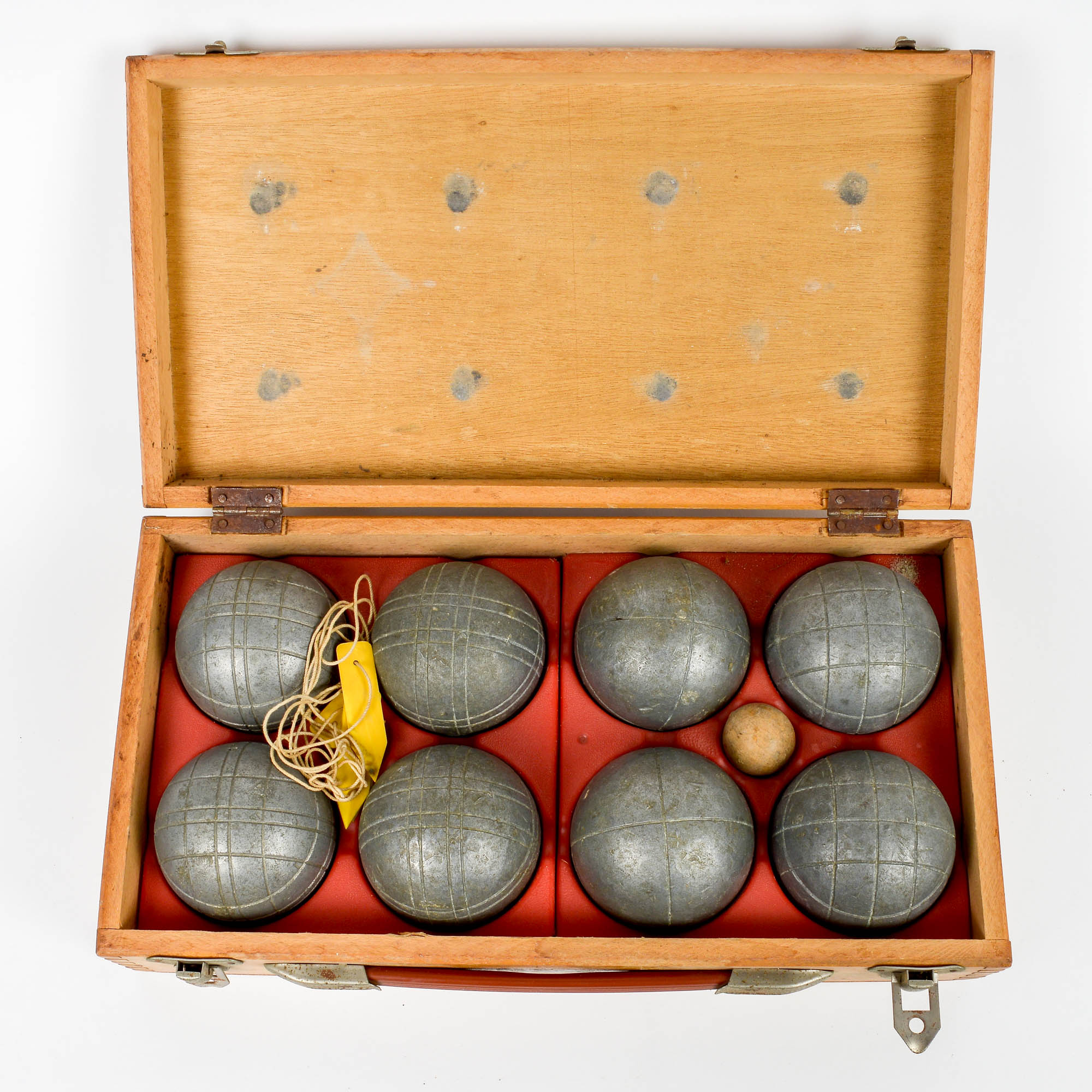 Vintage Bocce Ball Set in Original Wooden Box EBTH