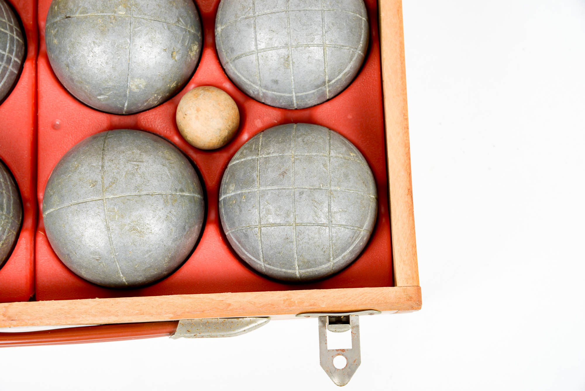 Vintage Bocce Ball Set in Original Wooden Box EBTH
