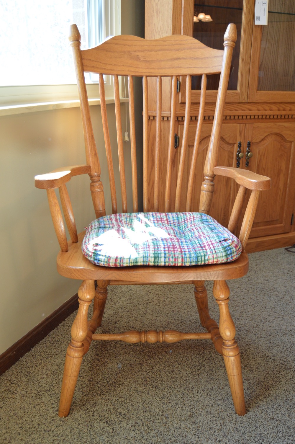 Amish Made Oak Dining Table with Eight Chairs EBTH