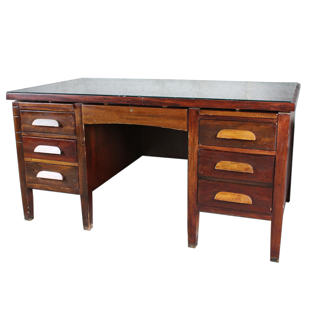 Wooden Desk By Shelbyville Desk Co Ebth