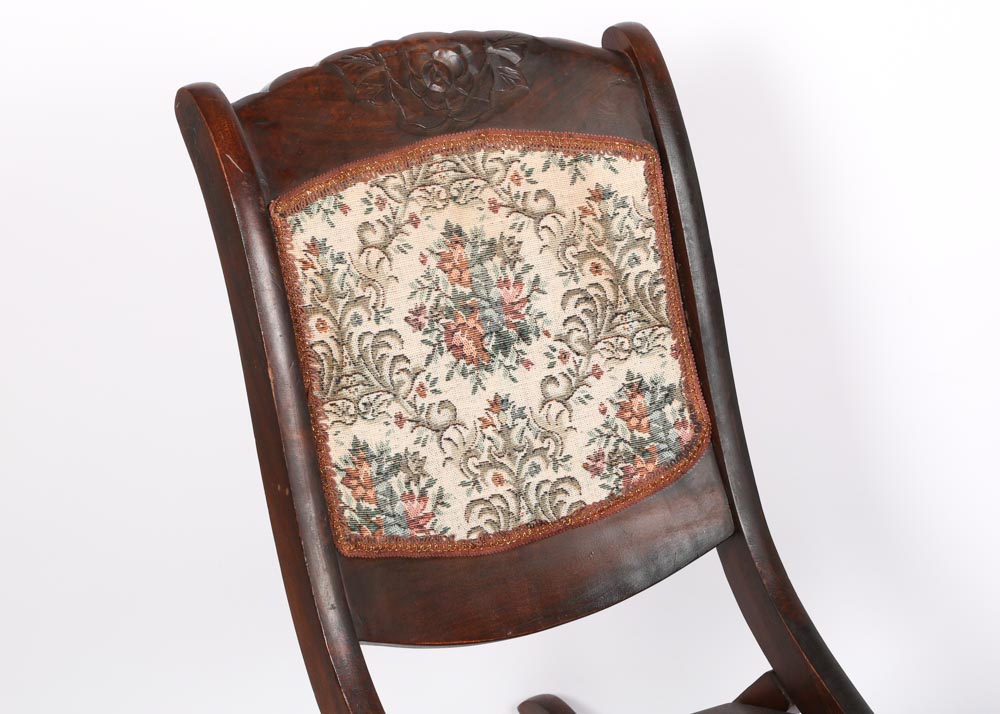 Antique Tapestry Rocking Chair EBTH