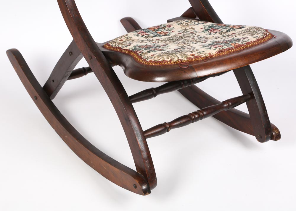 Antique Tapestry Rocking Chair EBTH