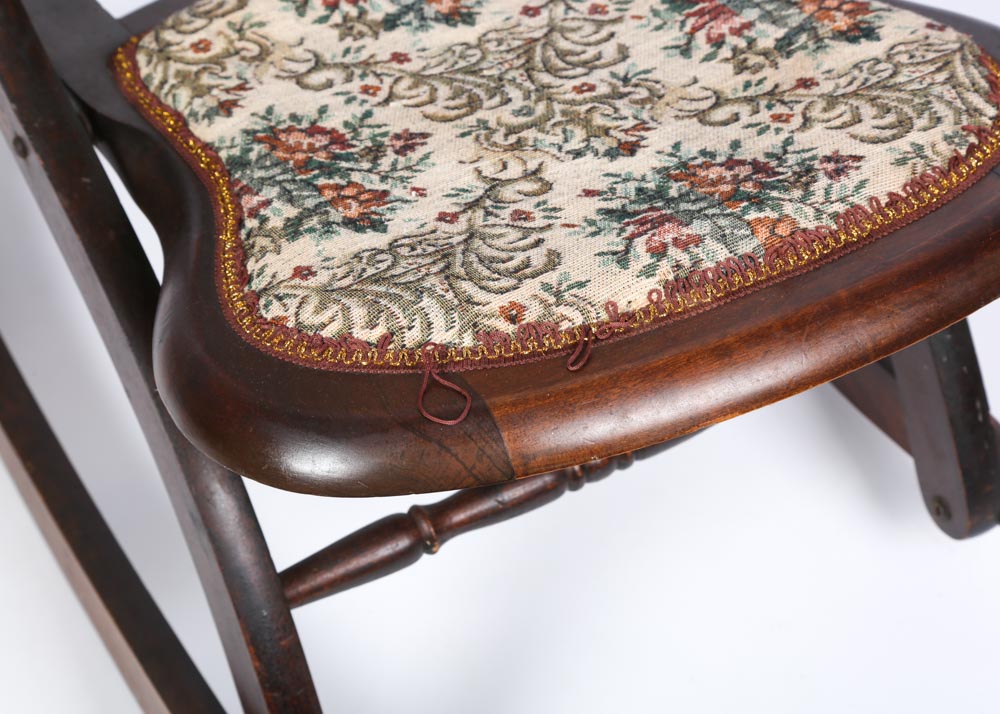 Antique Tapestry Rocking Chair EBTH