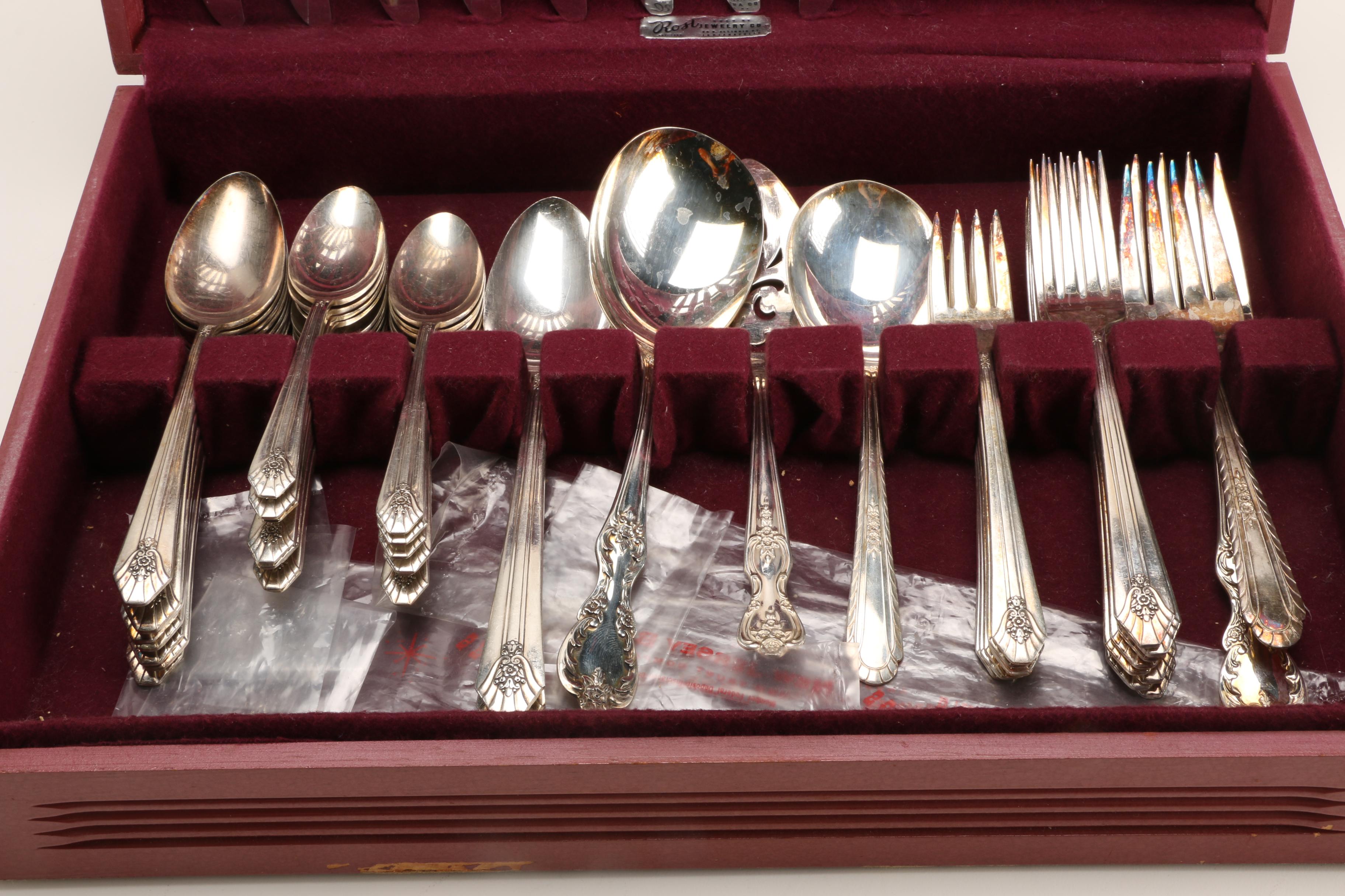 Wm. Rogers "Sectional" Silver Plate Flatware With Additional Flatware