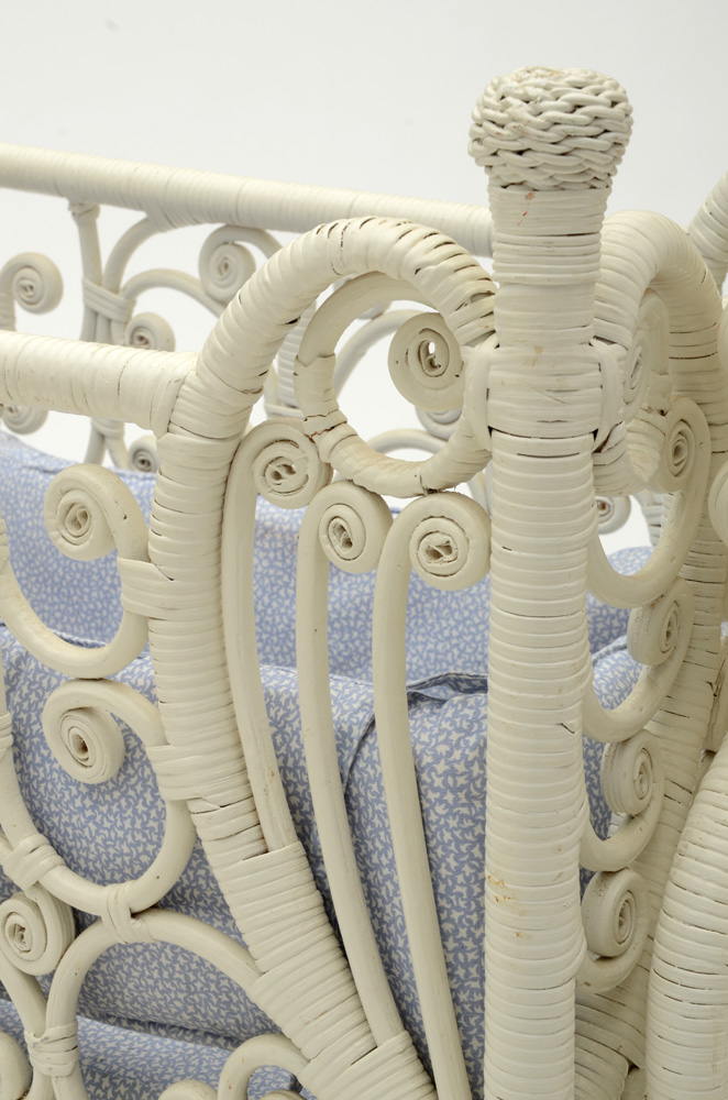 Vintage Victorian Style Wicker Crib EBTH