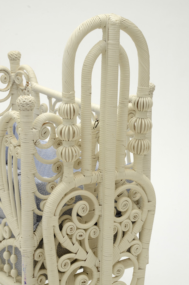 Vintage Victorian Style Wicker Crib EBTH