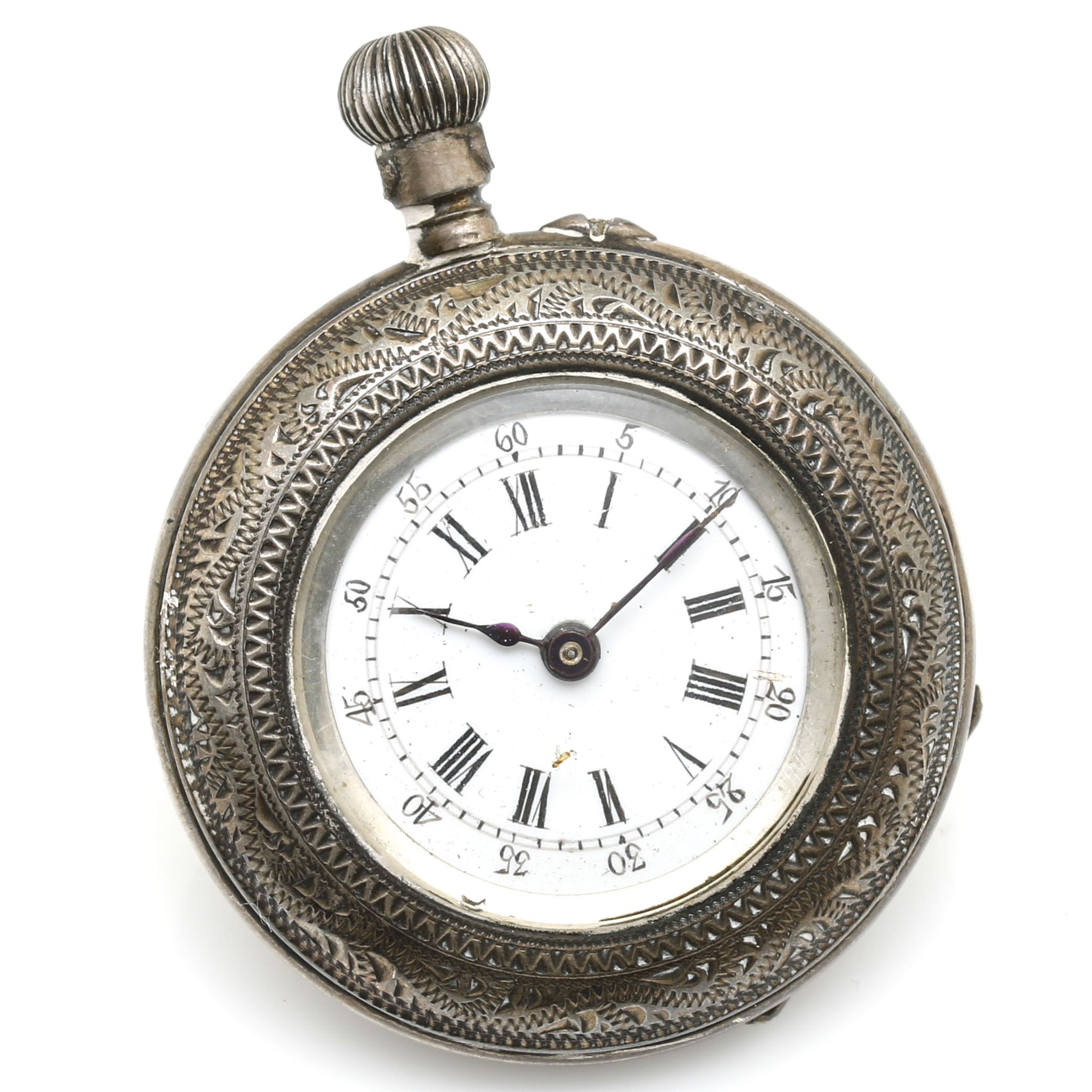 800 Silver Pin Set Pocket Watch EBTH