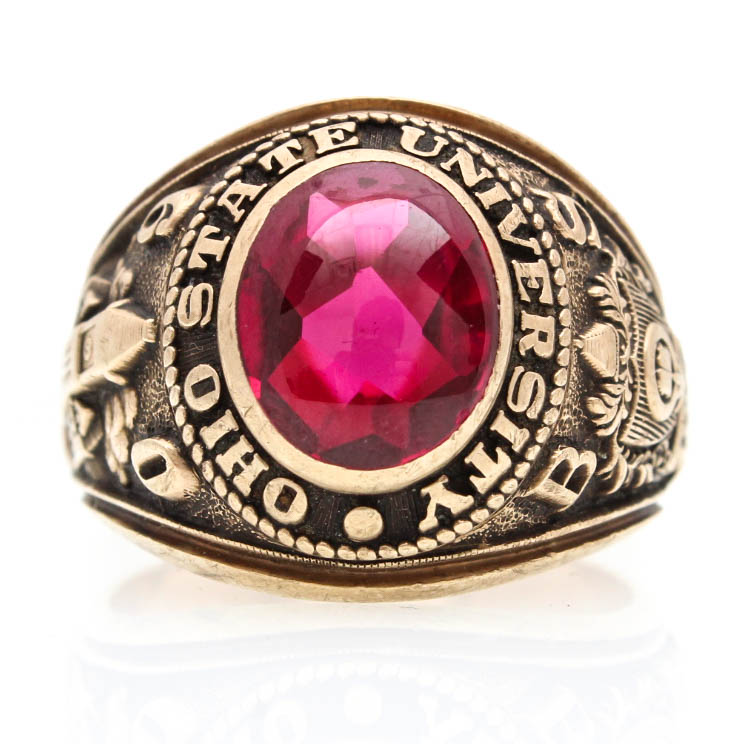 10K Yellow Gold Men's Ohio State 1960 Class Ring EBTH