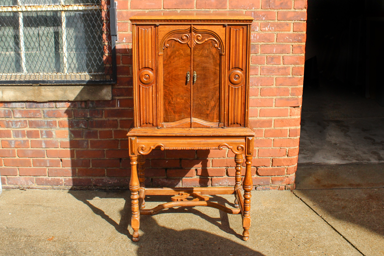 Repurposed Walnut Radio Cabinet Circa 1930s Ebth