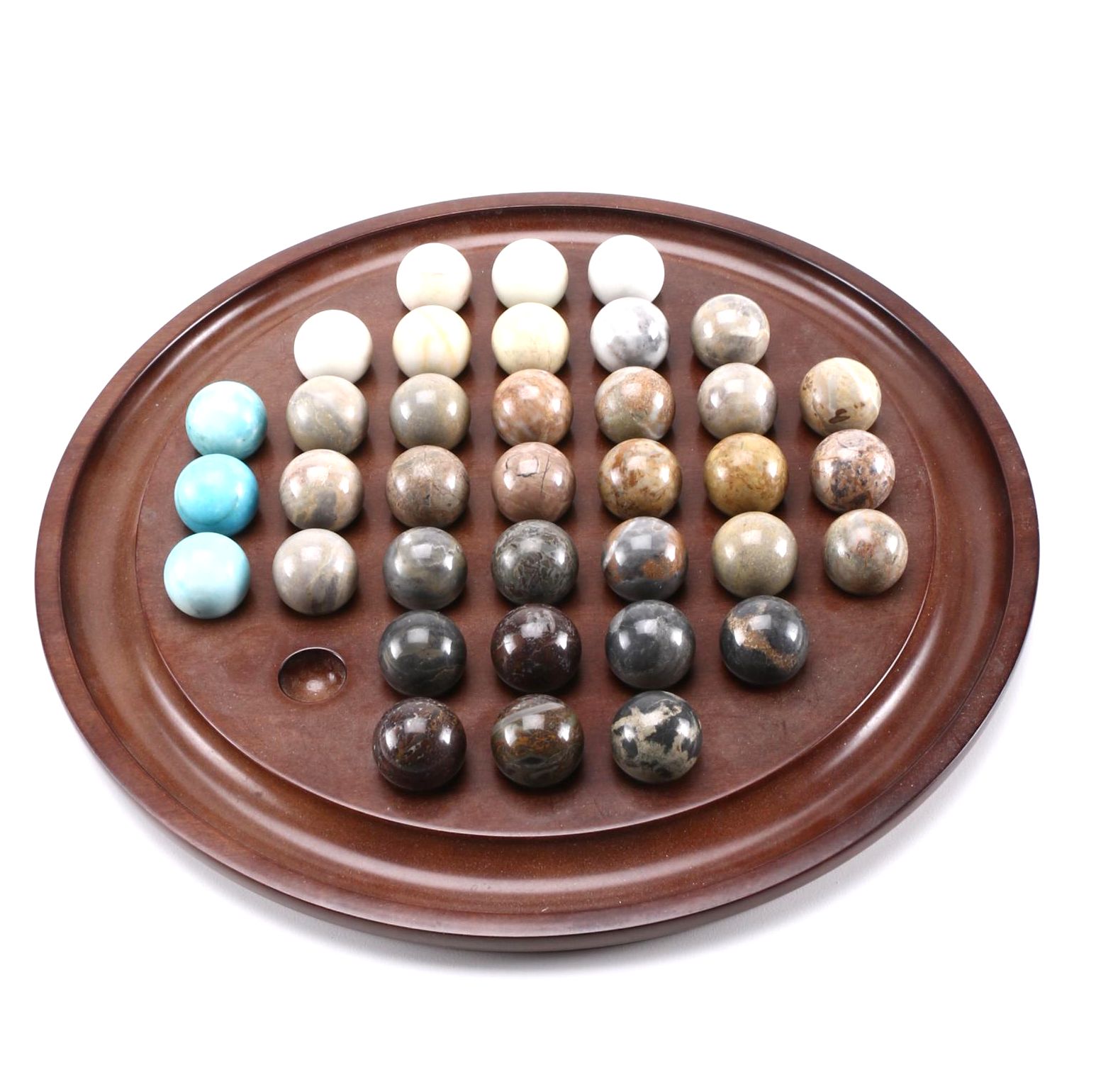 Bombay Company Agate and Marble Solitaire Game EBTH