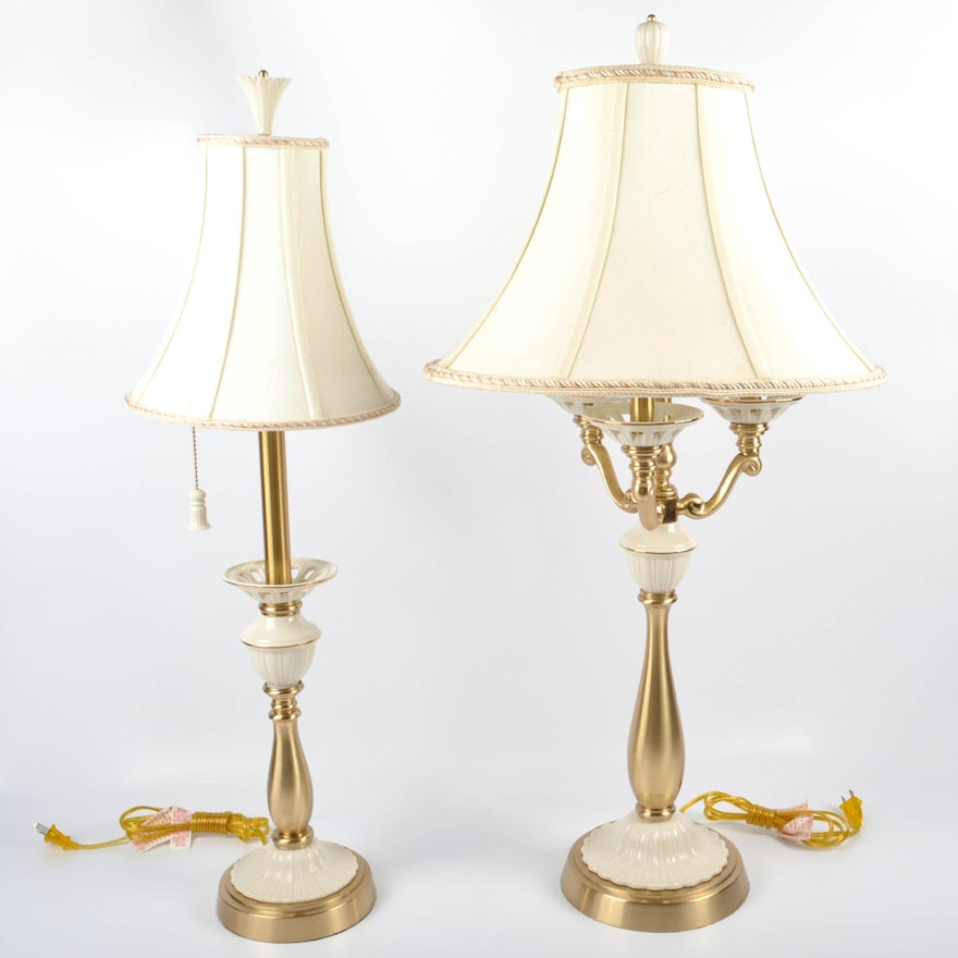 Two Lenox Quoizel Table Lamps.