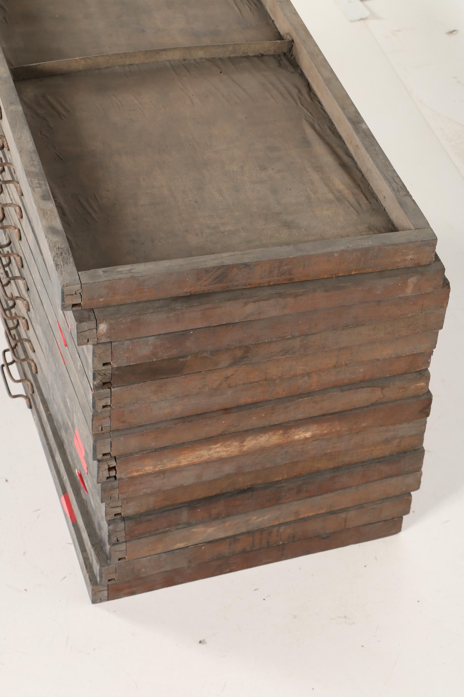 Collection Of Print Block Trays EBTH