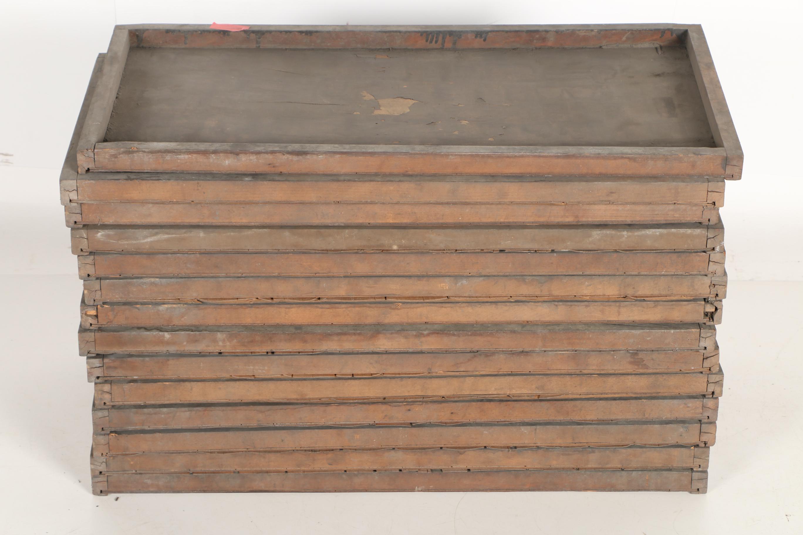 Collection Of Print Block Trays EBTH