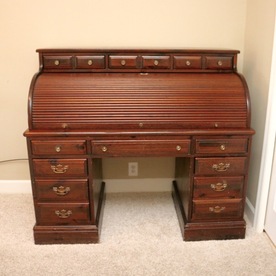 Antique Roll Top Desk By Kling Colonial Ebth