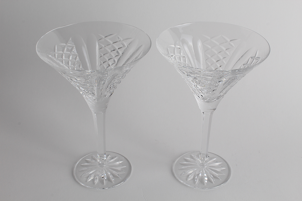 Waterford Signature "Desmond" Crystal Martini Glasses EBTH