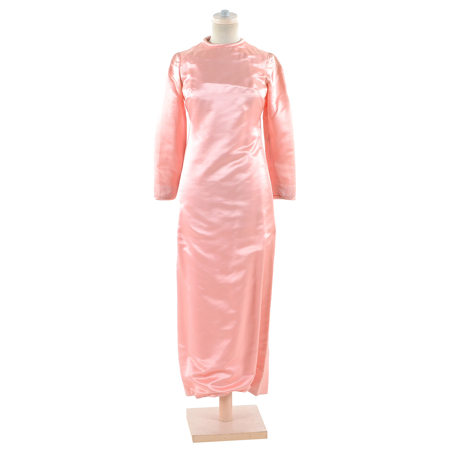 satin column dress