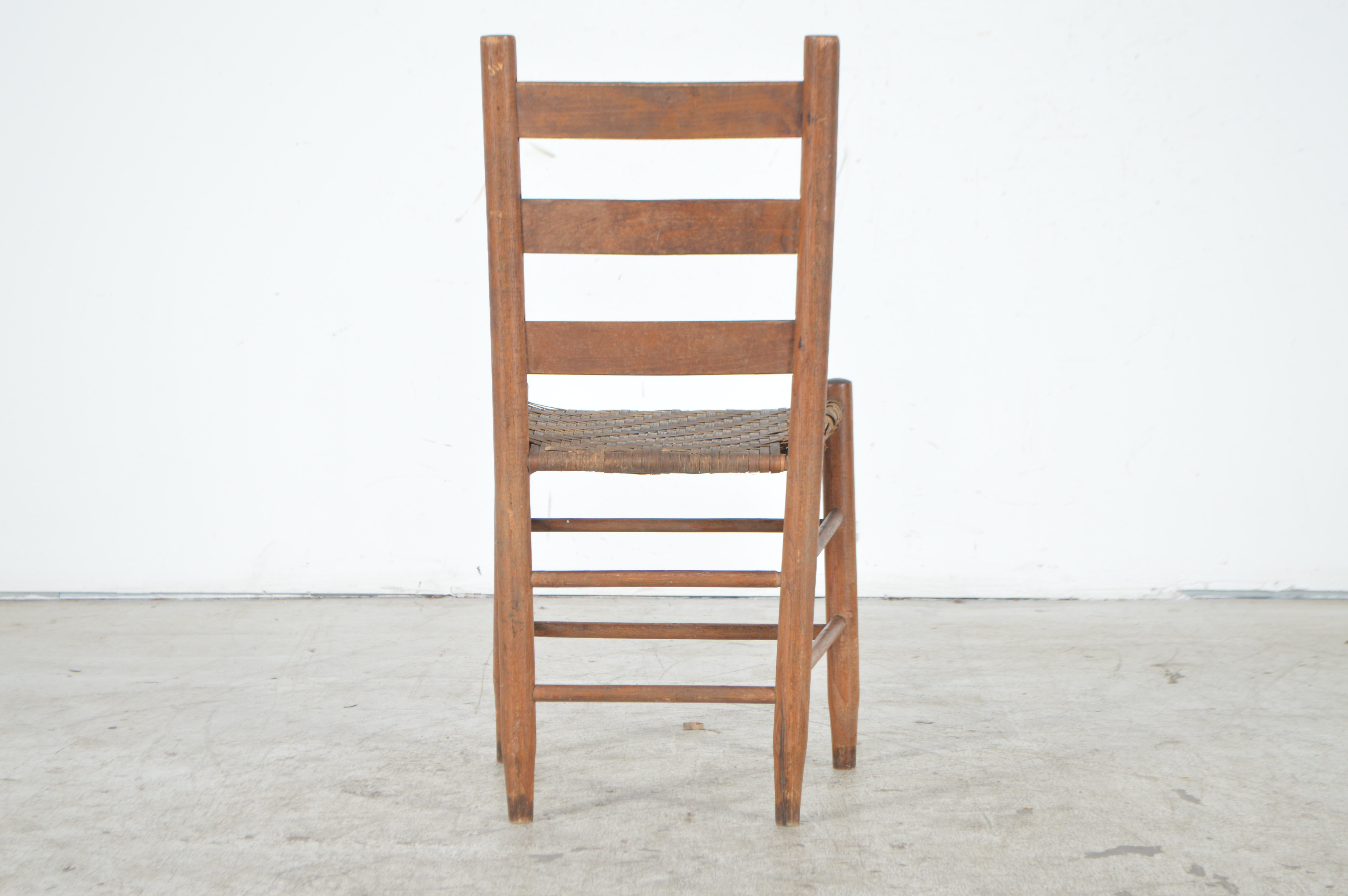 Antique Ladder Back Chairs with Cane Woven Seats EBTH