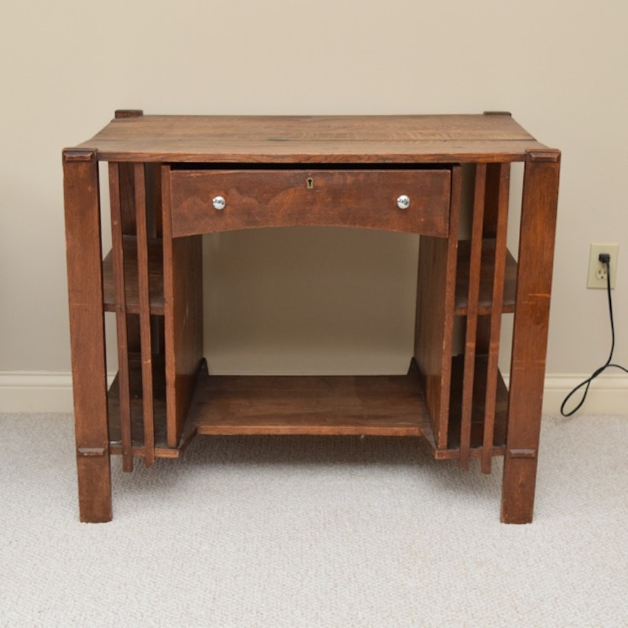 Vintage Mission Style Oak Desk : EBTH Vintage Mission Style Oak Desk ... - Vintage Mission Style Oak Desk : EBTH