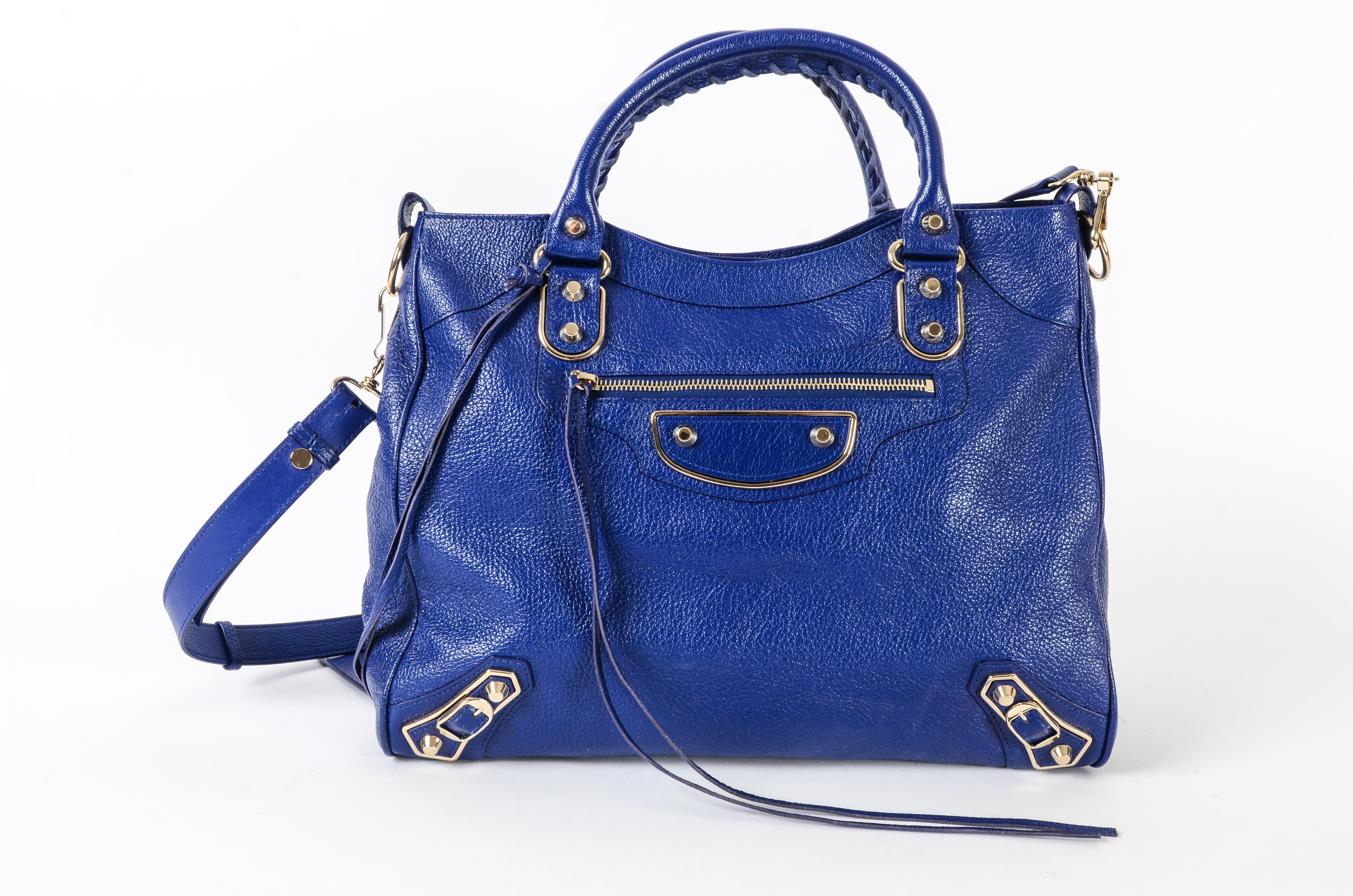 balenciaga motorcycle bag blue