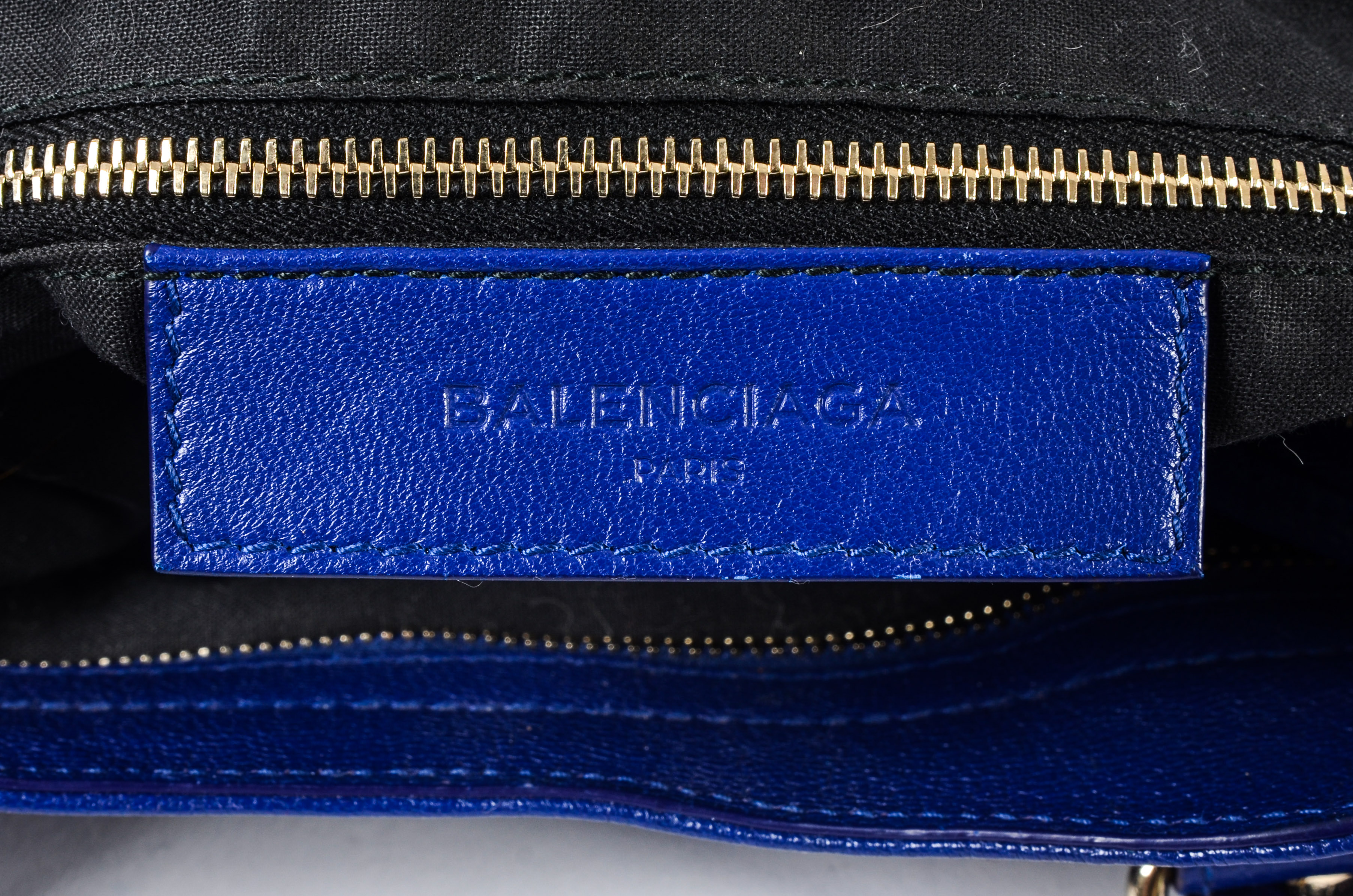 Balenciaga Blue Leather Motorcycle Velo Bag EBTH