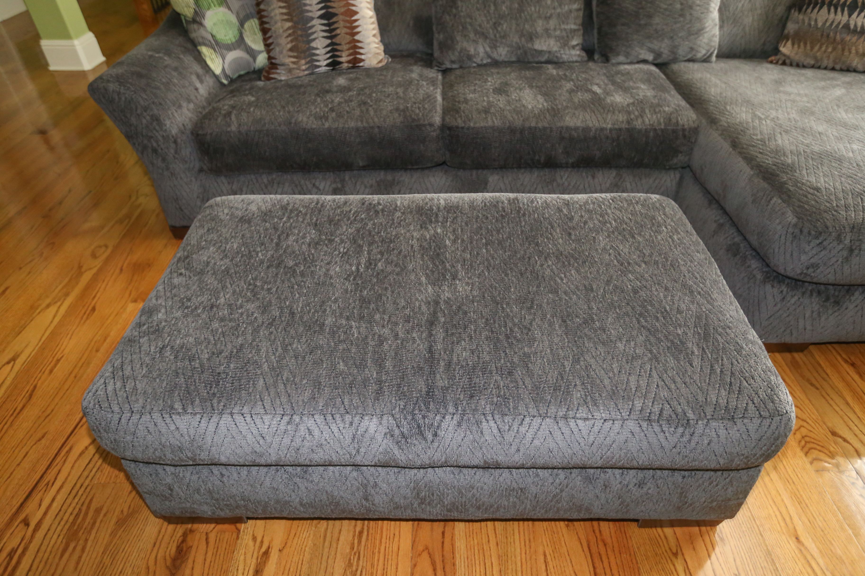 BluishGray Sectional Sofa and Ottoman by Kroehler EBTH