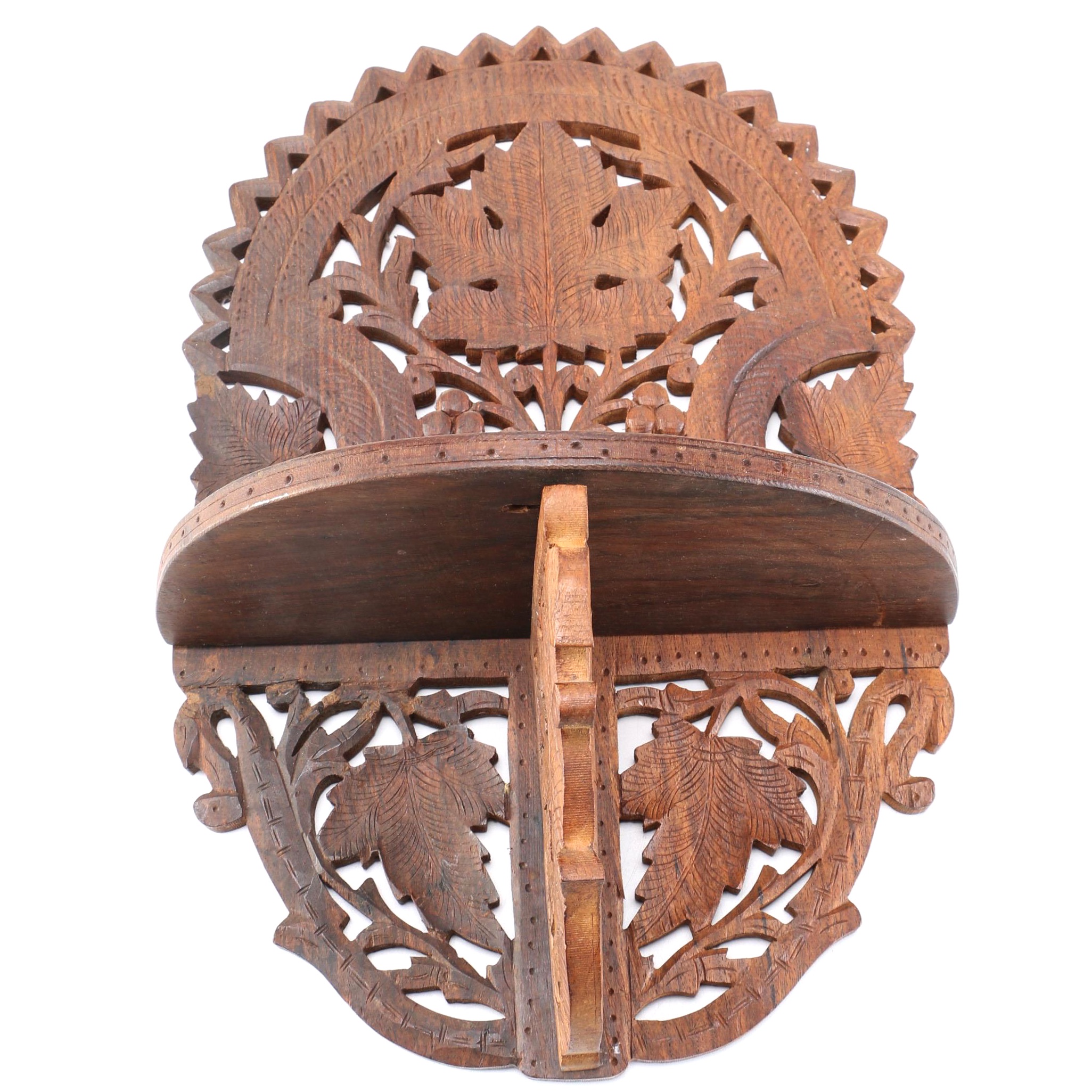 Carved Wood Wall Shelf EBTH