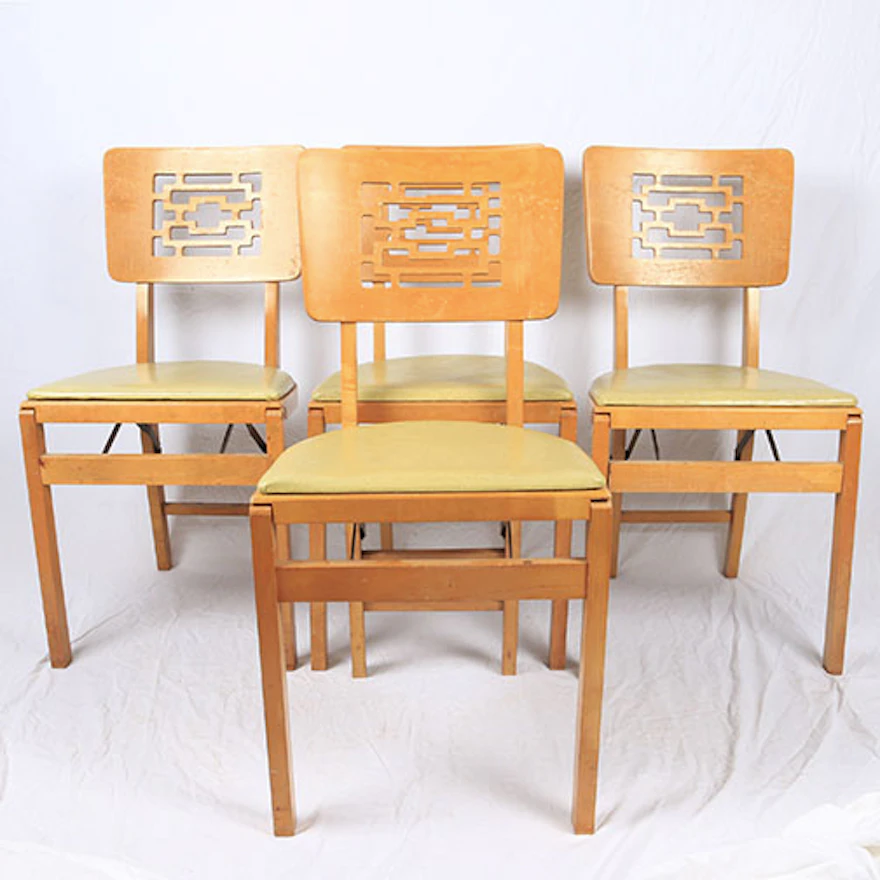 Mid Century Modern Stakmore Folding Chairs | EBTH