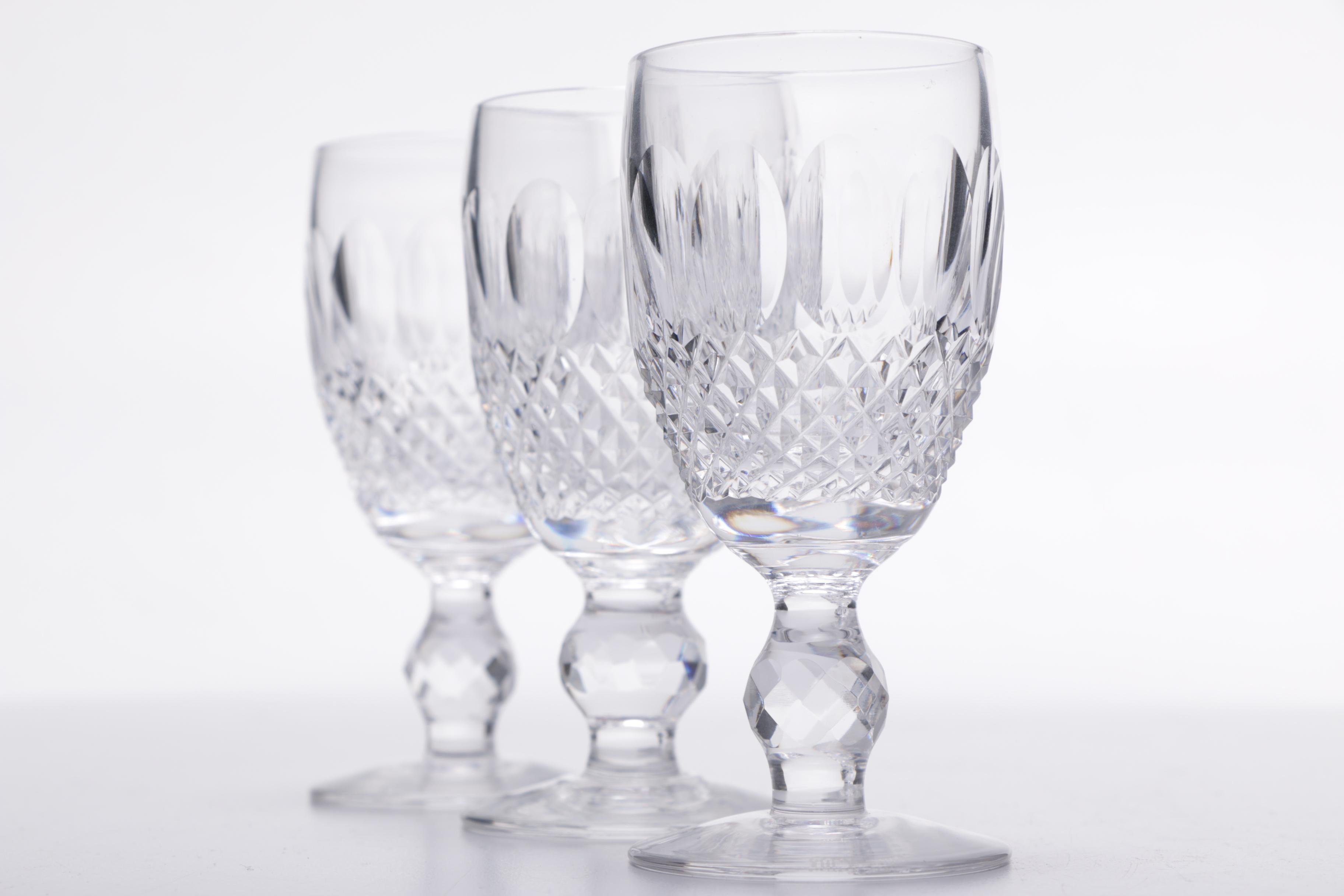 Waterford "Colleen Short Stem" Crystal Sherry Glasses EBTH