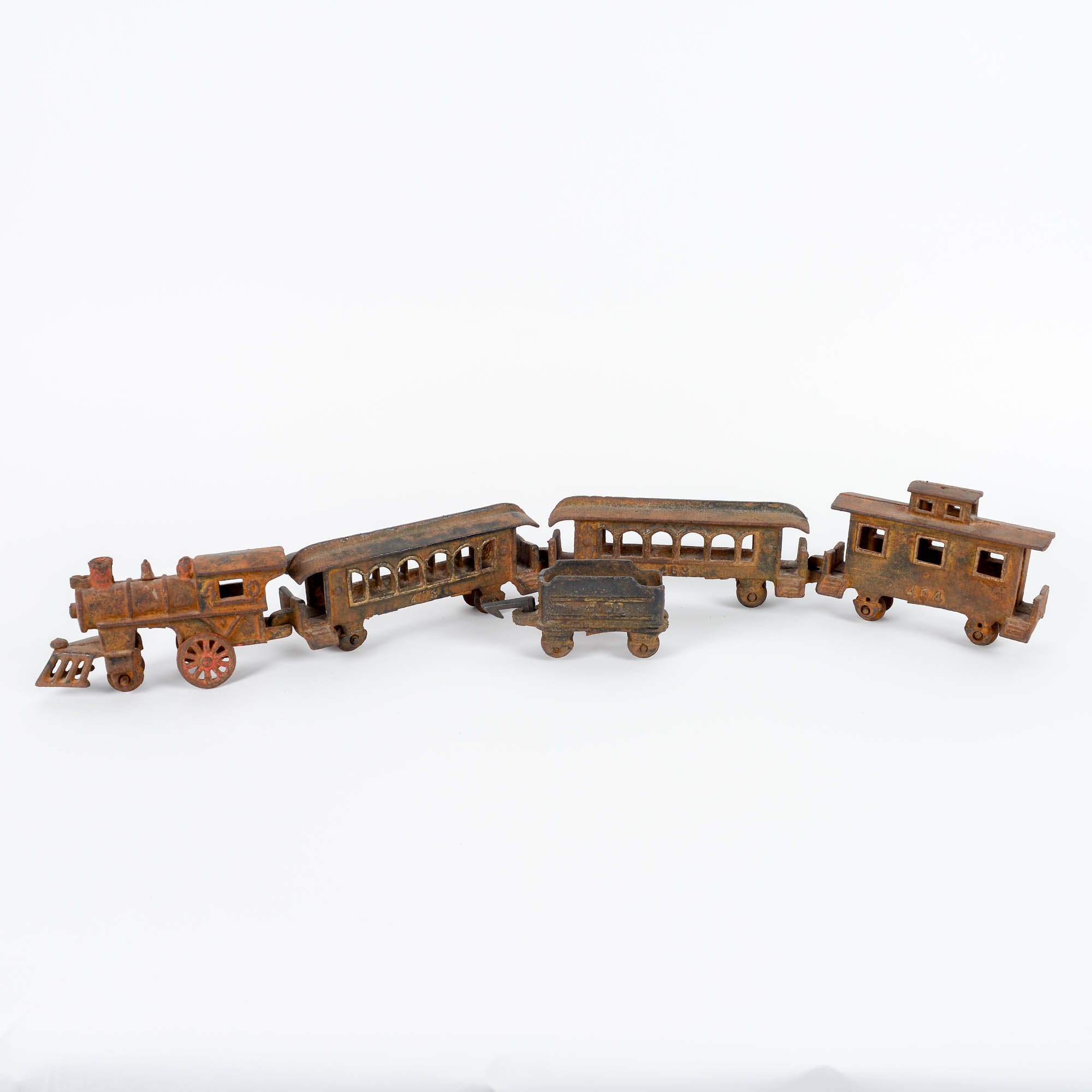 Vintage Cast Iron Train Set | EBTH