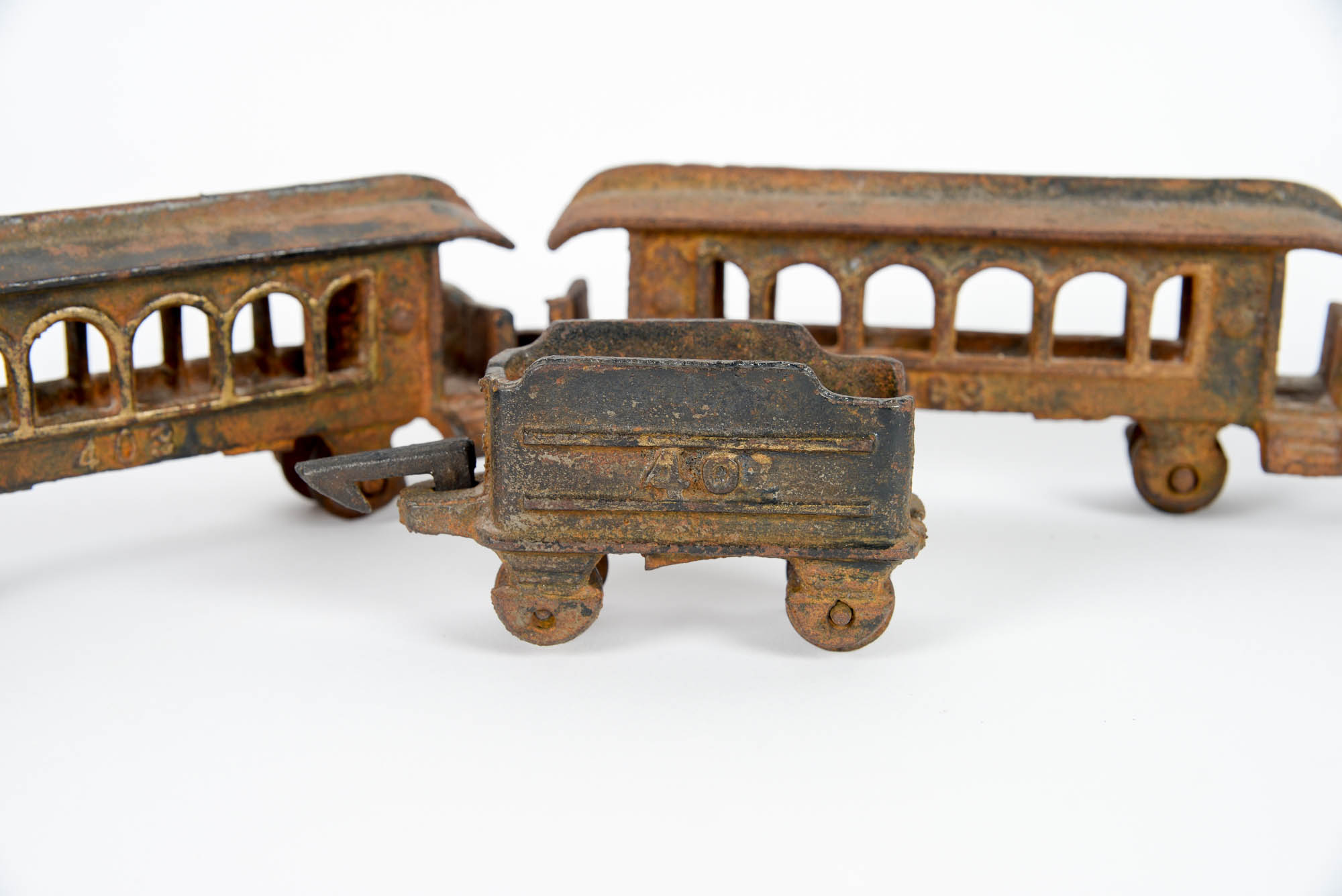Vintage Cast Iron Train Set EBTH