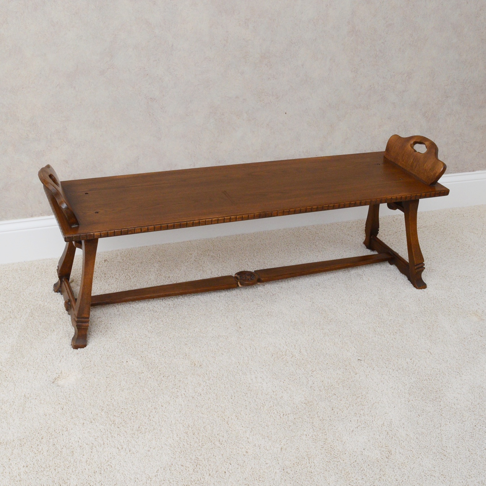 Mission Style Oak Bench EBTH