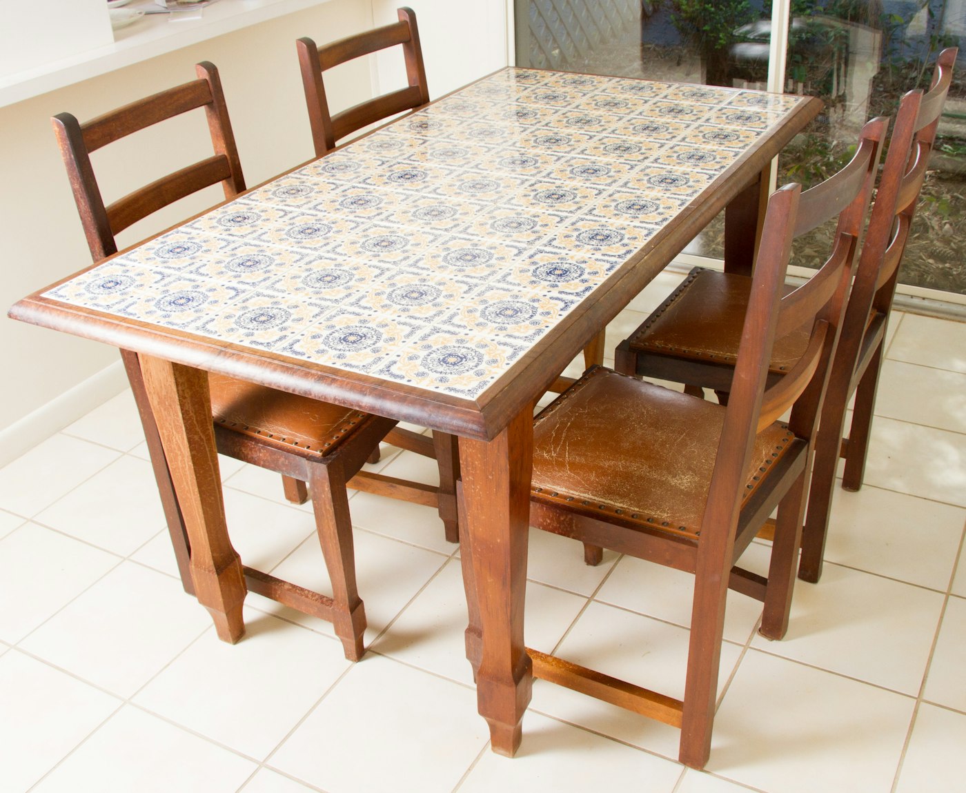 tile top dining room table sets