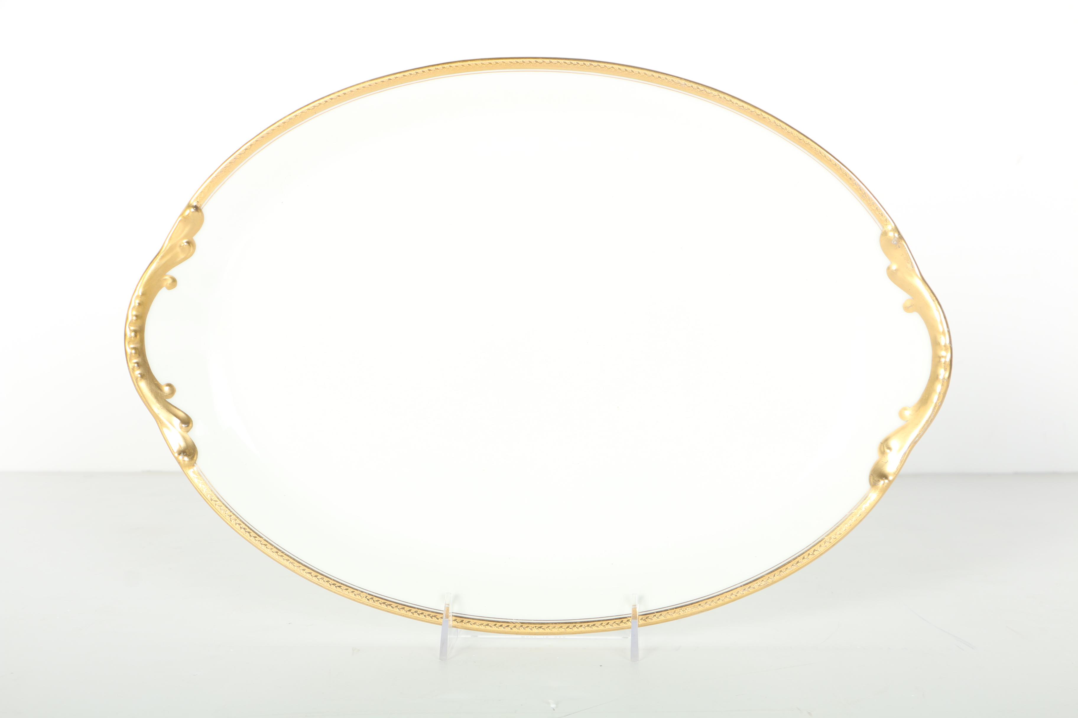 Vignaud Limoges Gold Tone Rimmed China Set EBTH