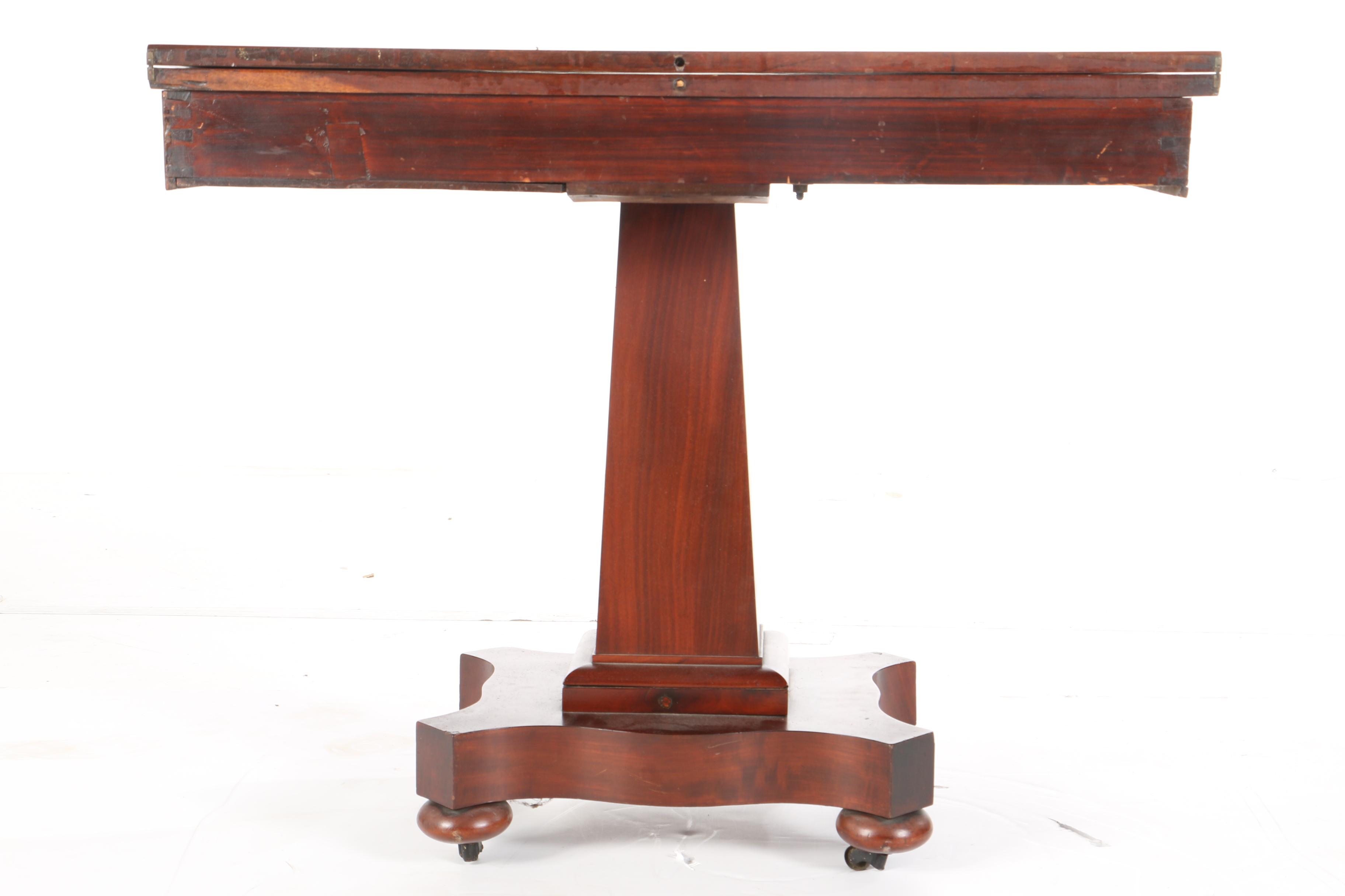 Antique Empire Style Mahogany FlipTop Game Table EBTH