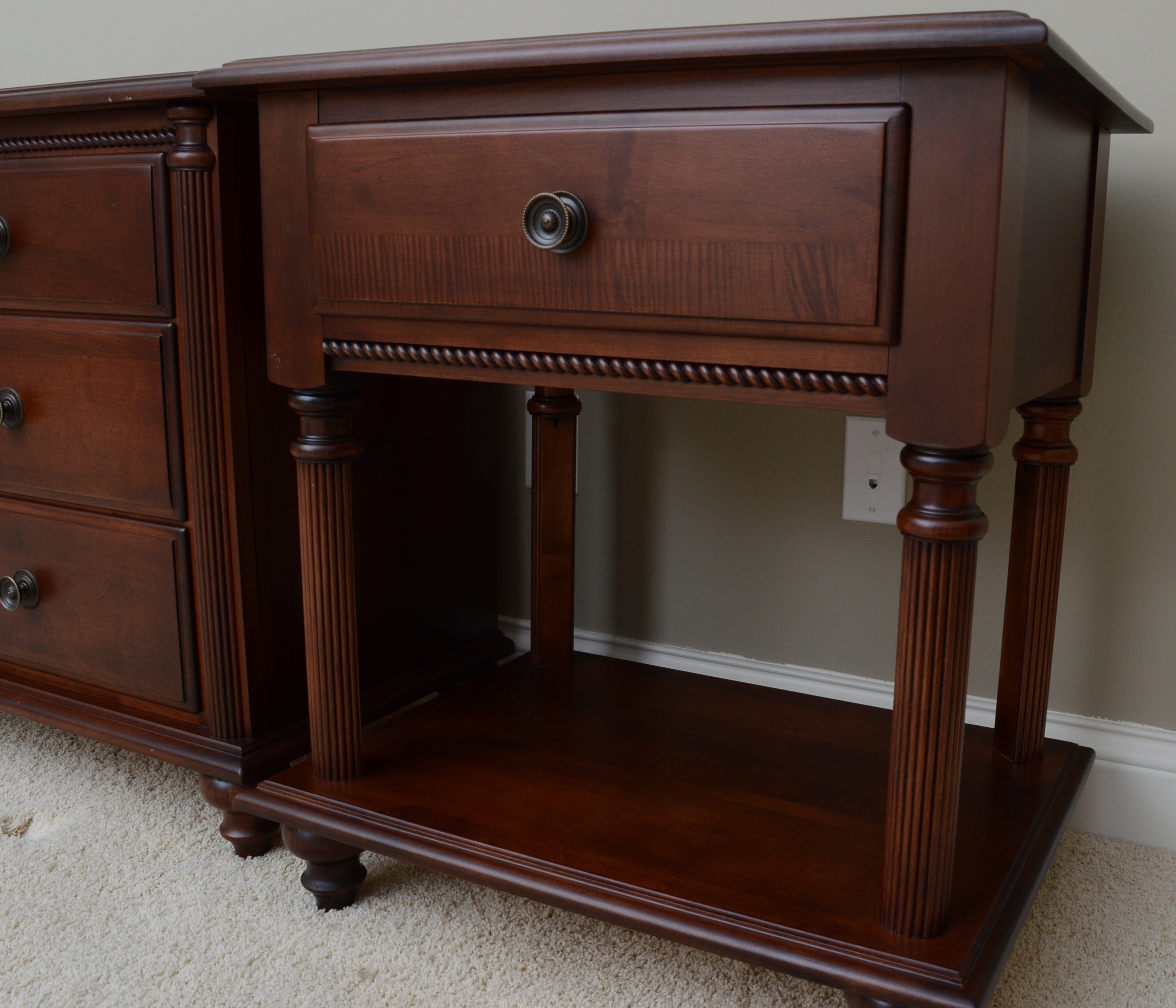 His and Hers Cherry Nightstands EBTH