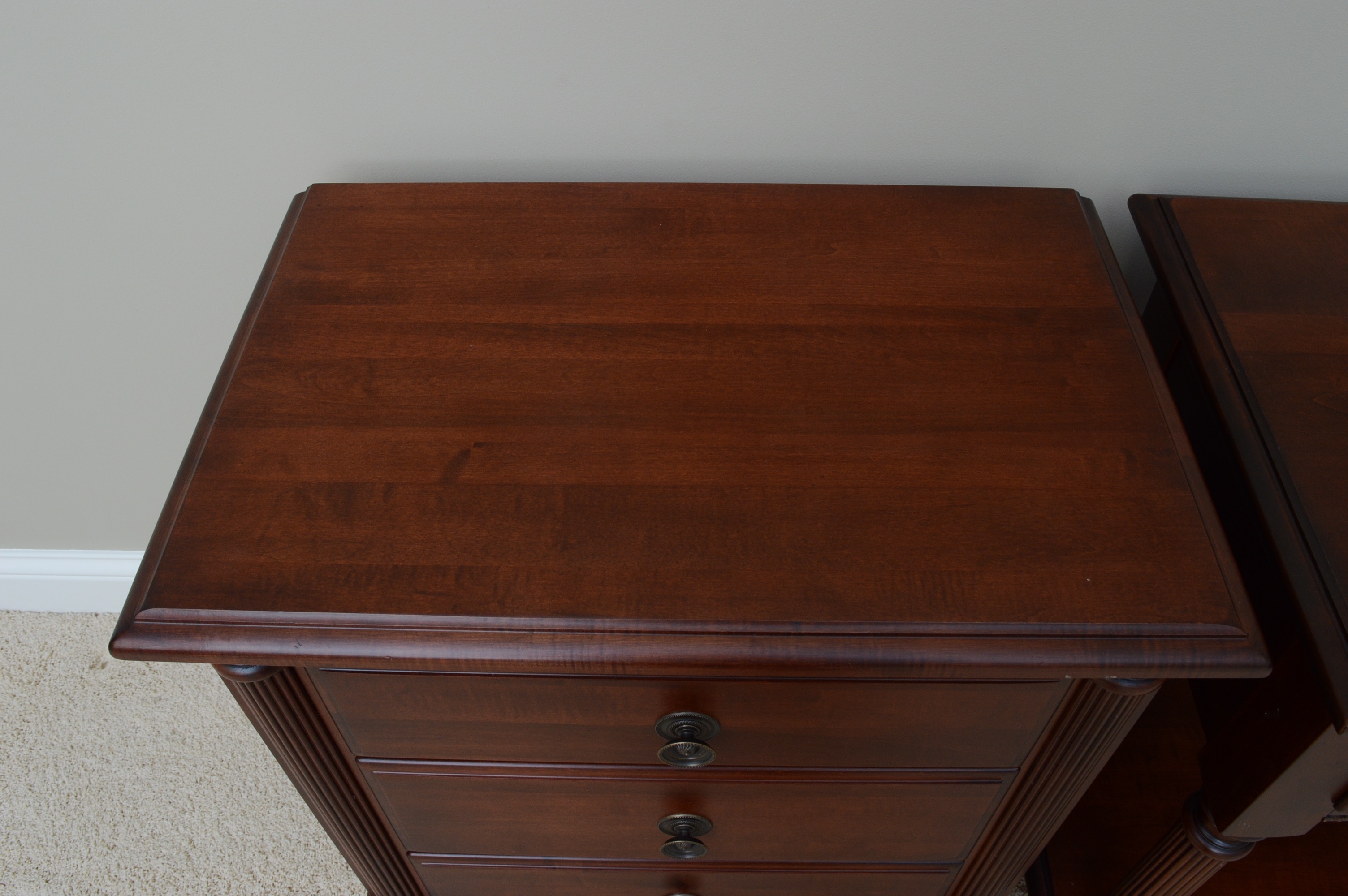 His and Hers Cherry Nightstands EBTH