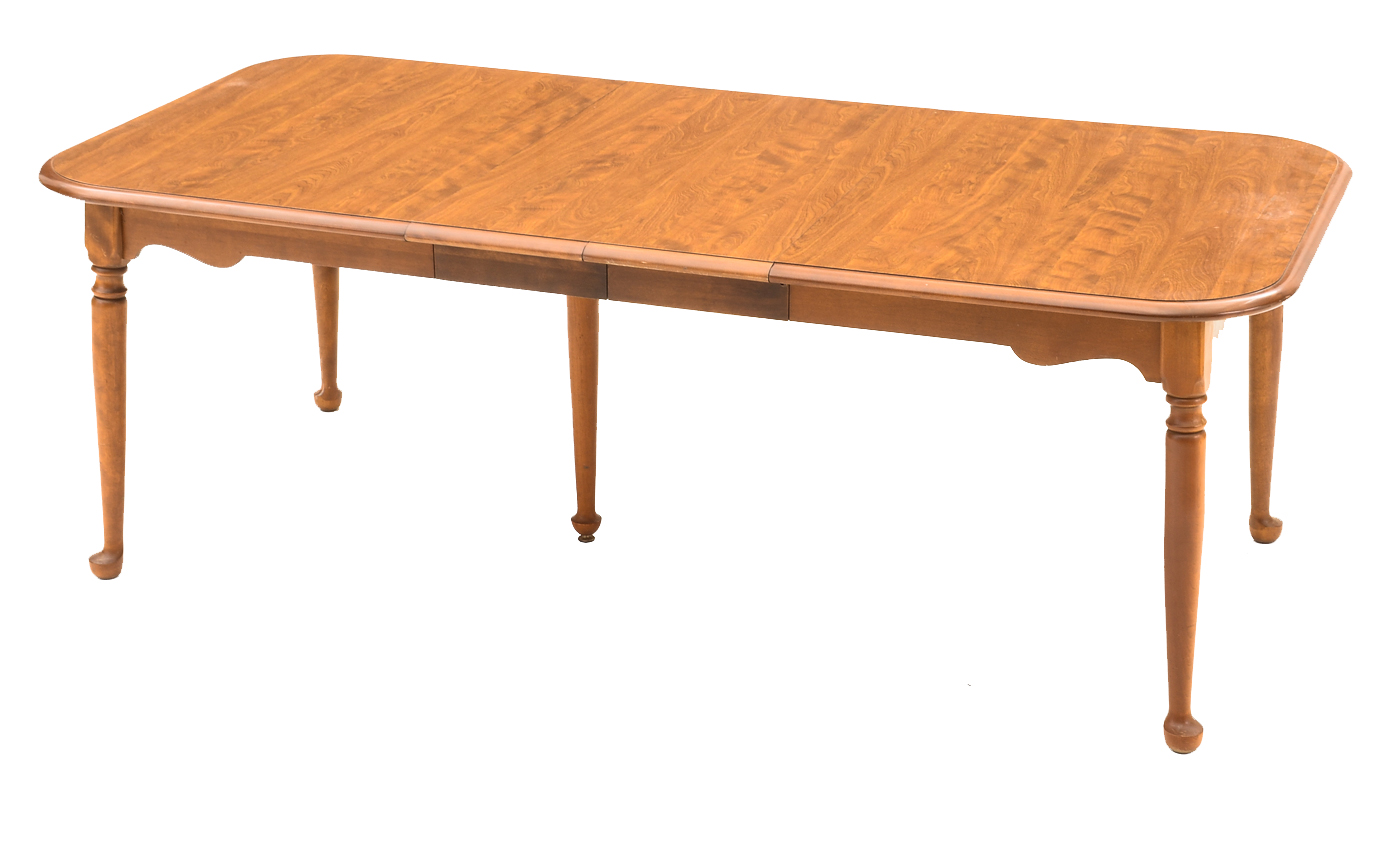 Ethan Allen Maple Dining Table and Six Chairs EBTH