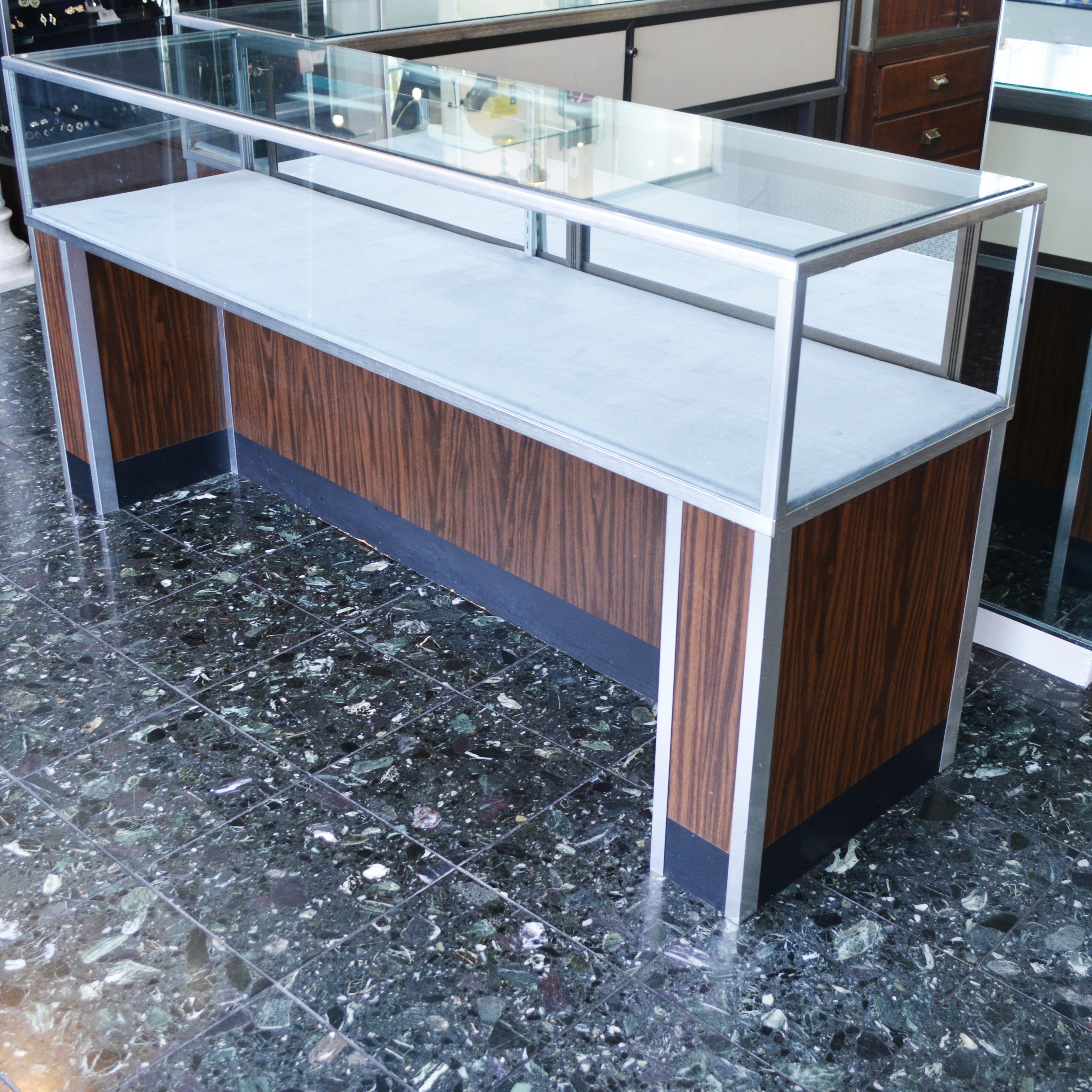 Metal and Laminate Counter Height Jewelry Display Case EBTH