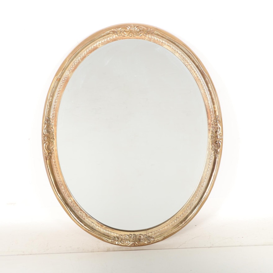Gilded Oval Wall Mirror