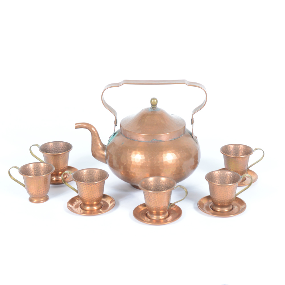 Vintage Copper Tea Set EBTH