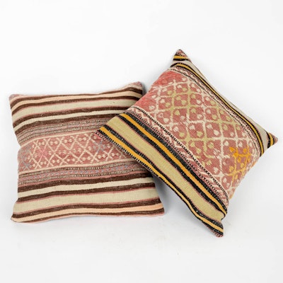 Pair of Decorative Afghan Pillows