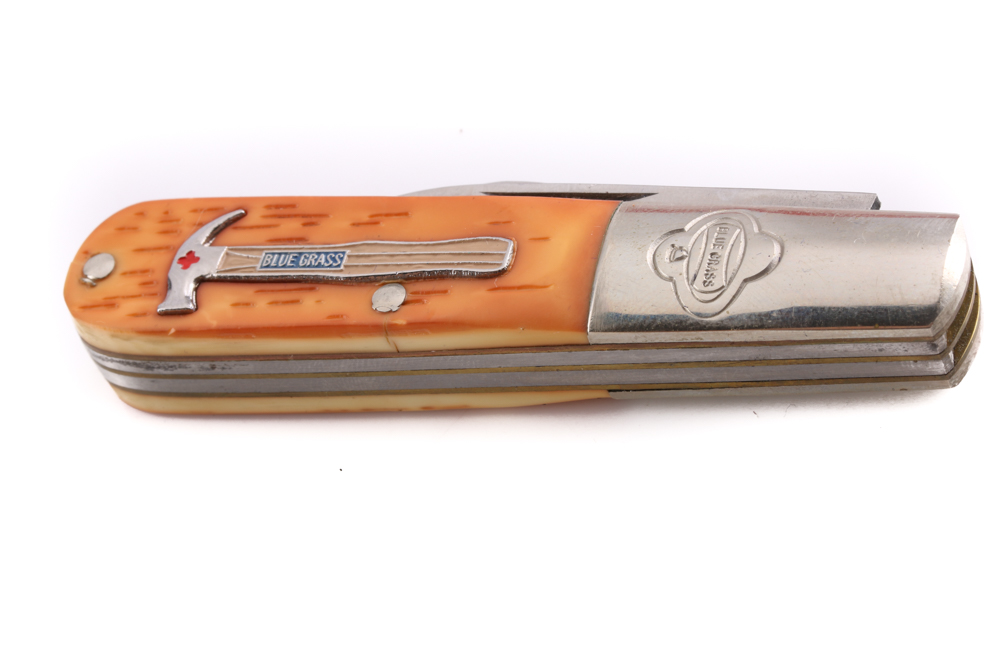 Belknap Inc. Commemorative Blue Grass Barlow Pocket Knife EBTH