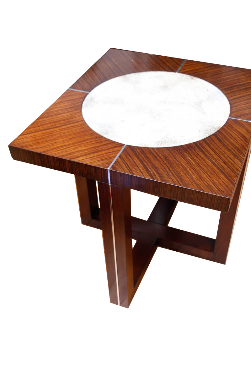 Contemporary Wooden Glass Top Side Tables EBTH