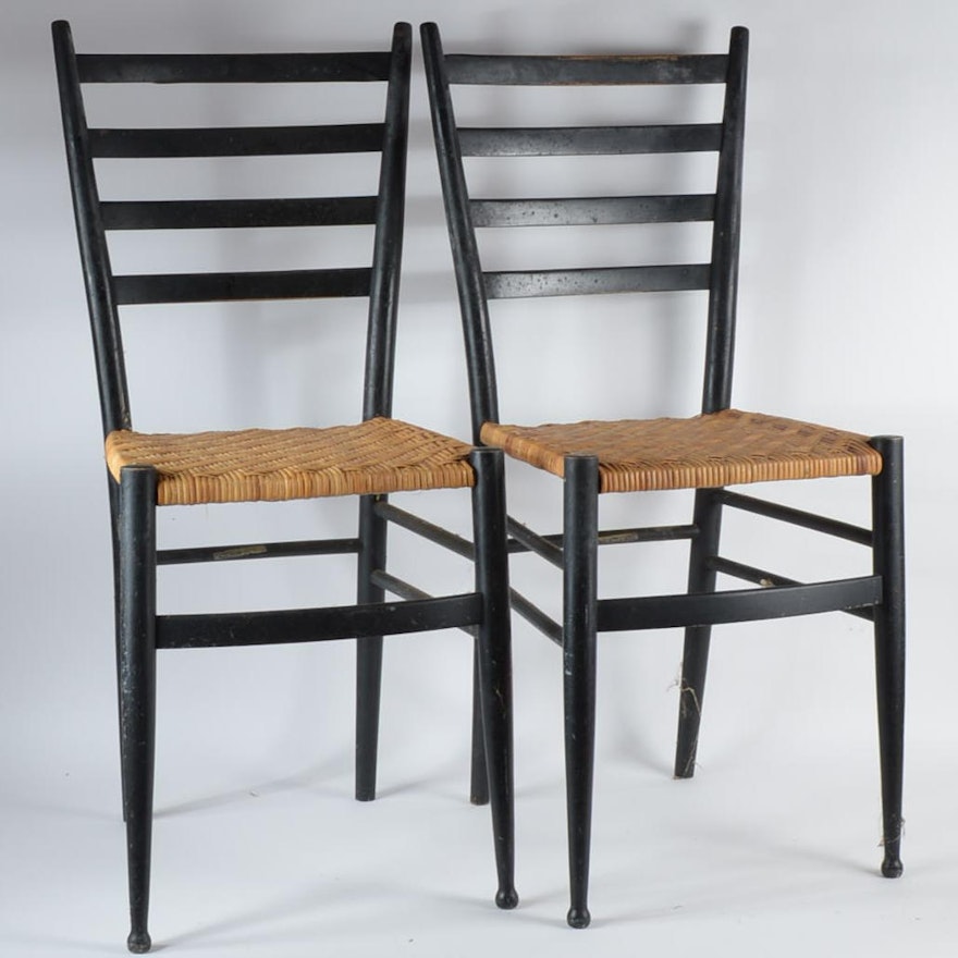 Wooden Chairs with Woven Seats | EBTH